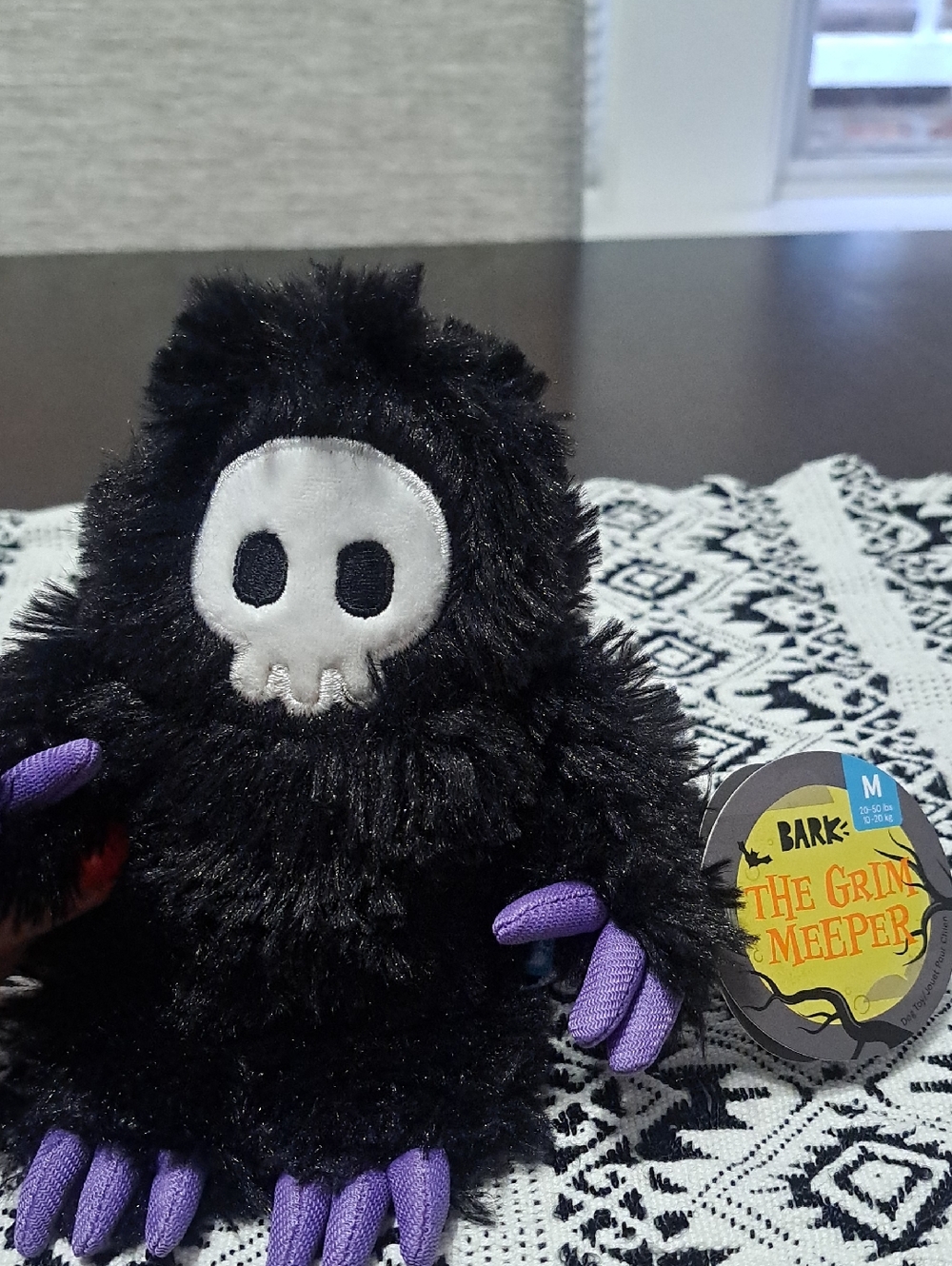 Bark Grim Meeper Plush Toy - Black & Purple Halloween.